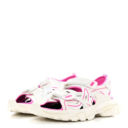Balenciaga Rubber Neoprene Bi-Color Womens Track Sandals 36 White Fluo Pink 3 of 8