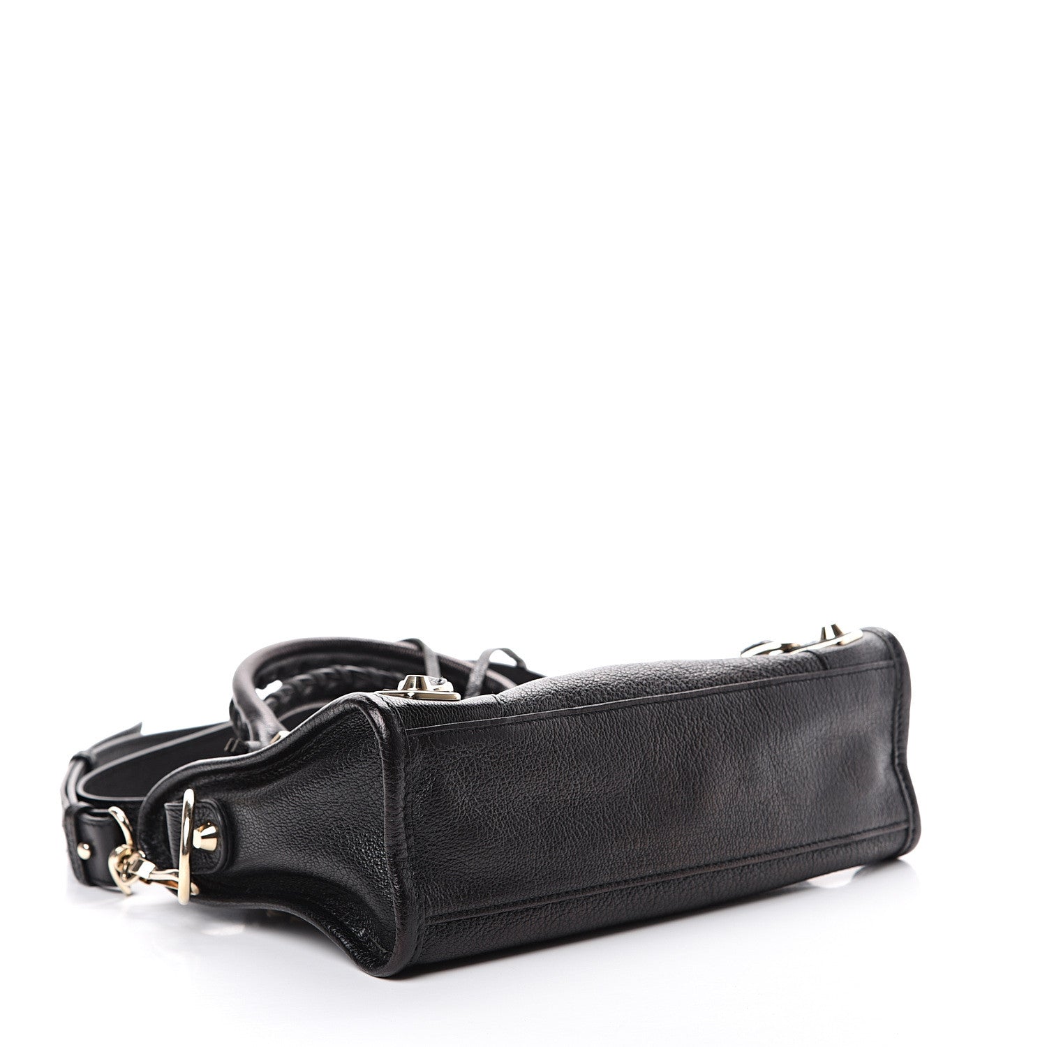 Balenciaga Chevre Gold Metallic Edge Hardware Mini City Black 3 of 9