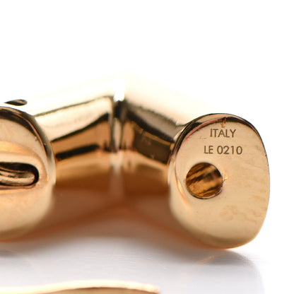 Louis Vuitton Brass Essential V Hoop Earrings Gold 4 of 5