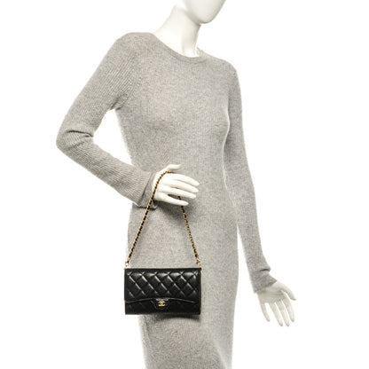Chanel Caviar Quilted Wallet on Removable Chain Black 2 of 9