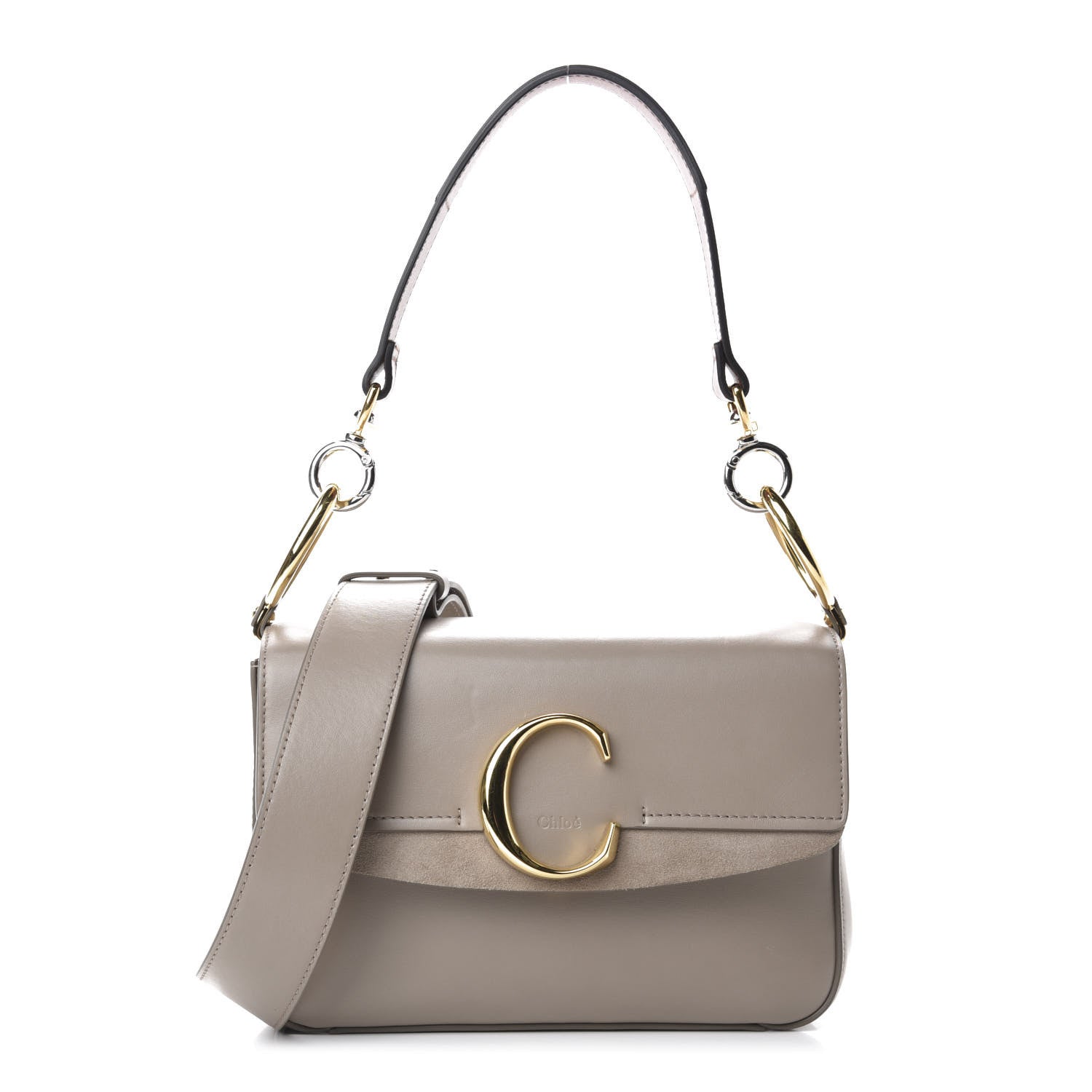 Chloe Calfskin Small C Double Carry Motty Grey 1 of 11