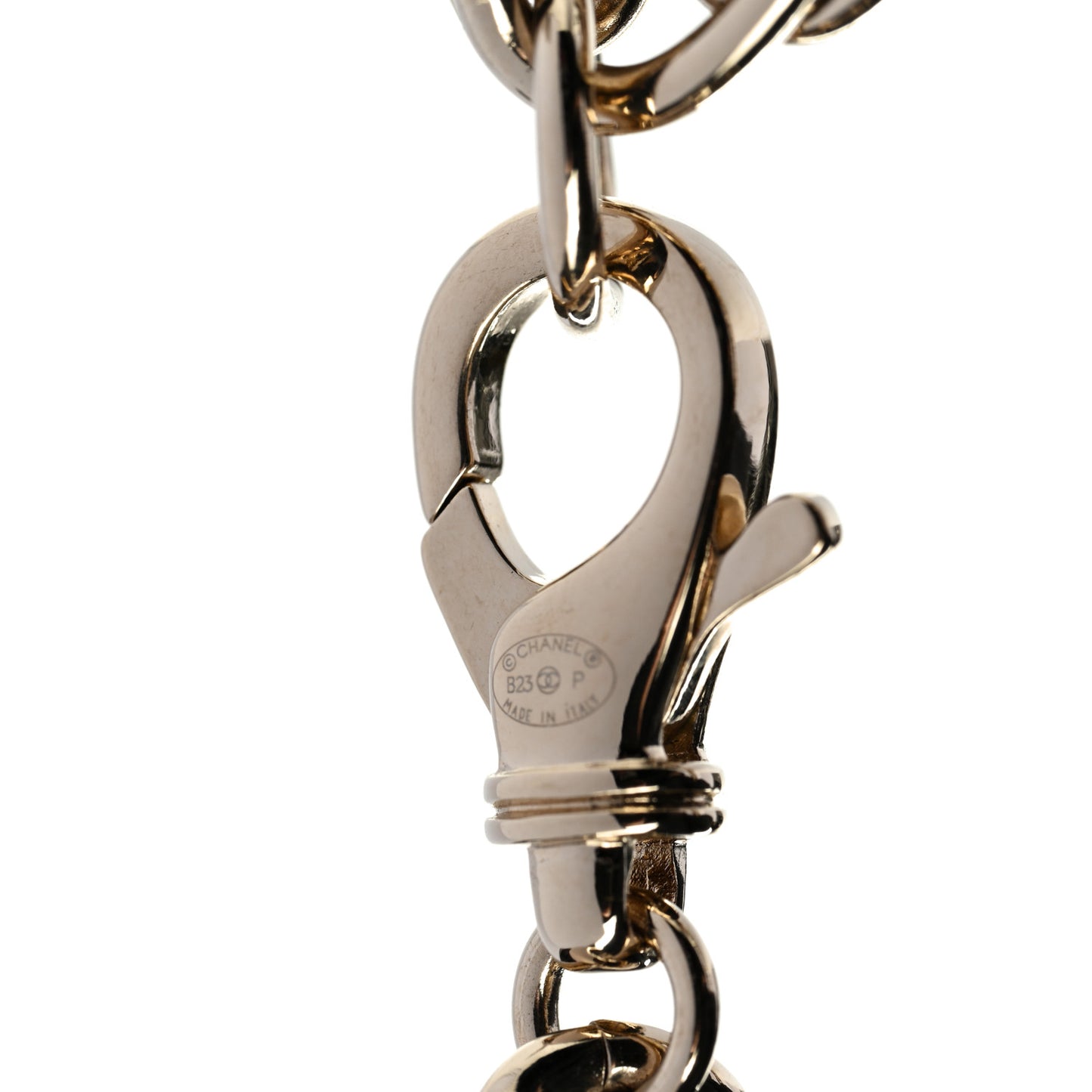 Crystal CC Chain Charm Bracelet Gold