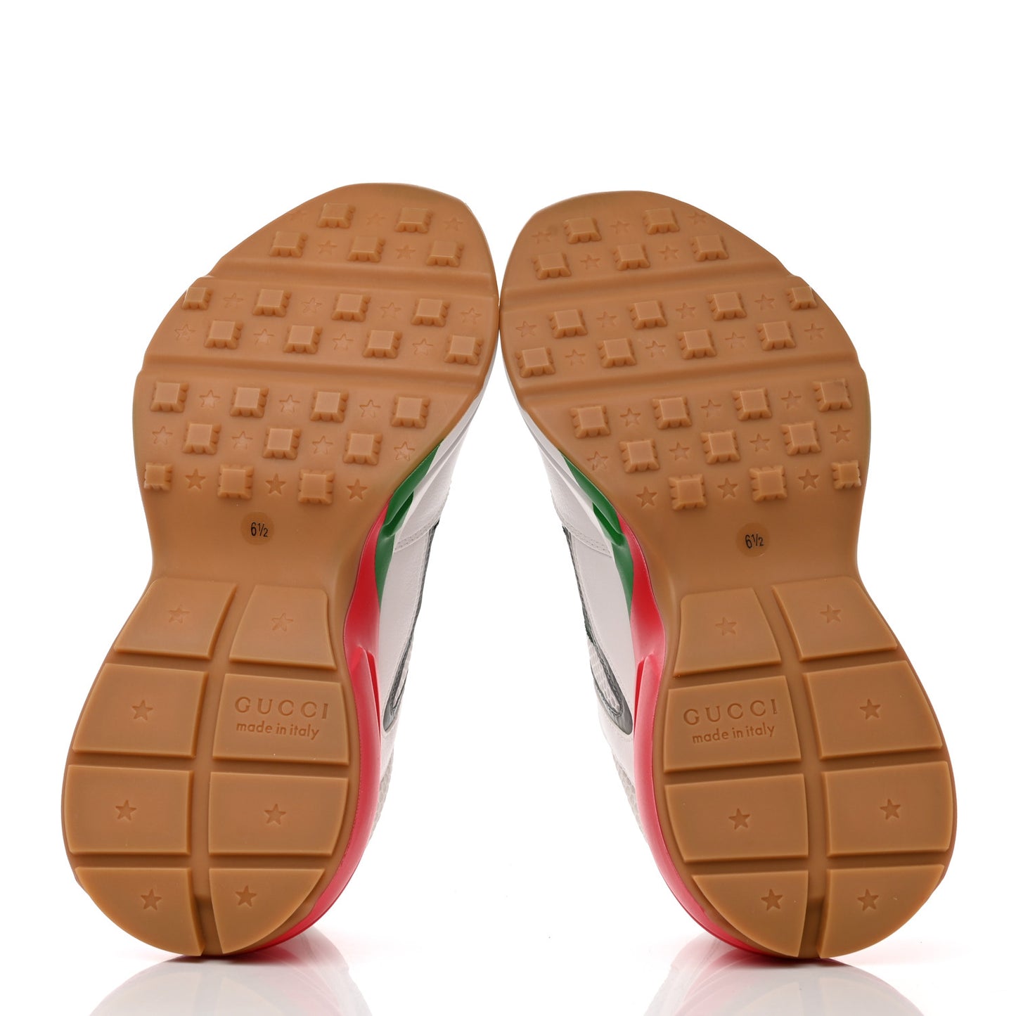 Lavaredo Eco Fabric Mesh Web Mens Rhyton Reflective Sneakers 6.5 Great White Green Red Silver