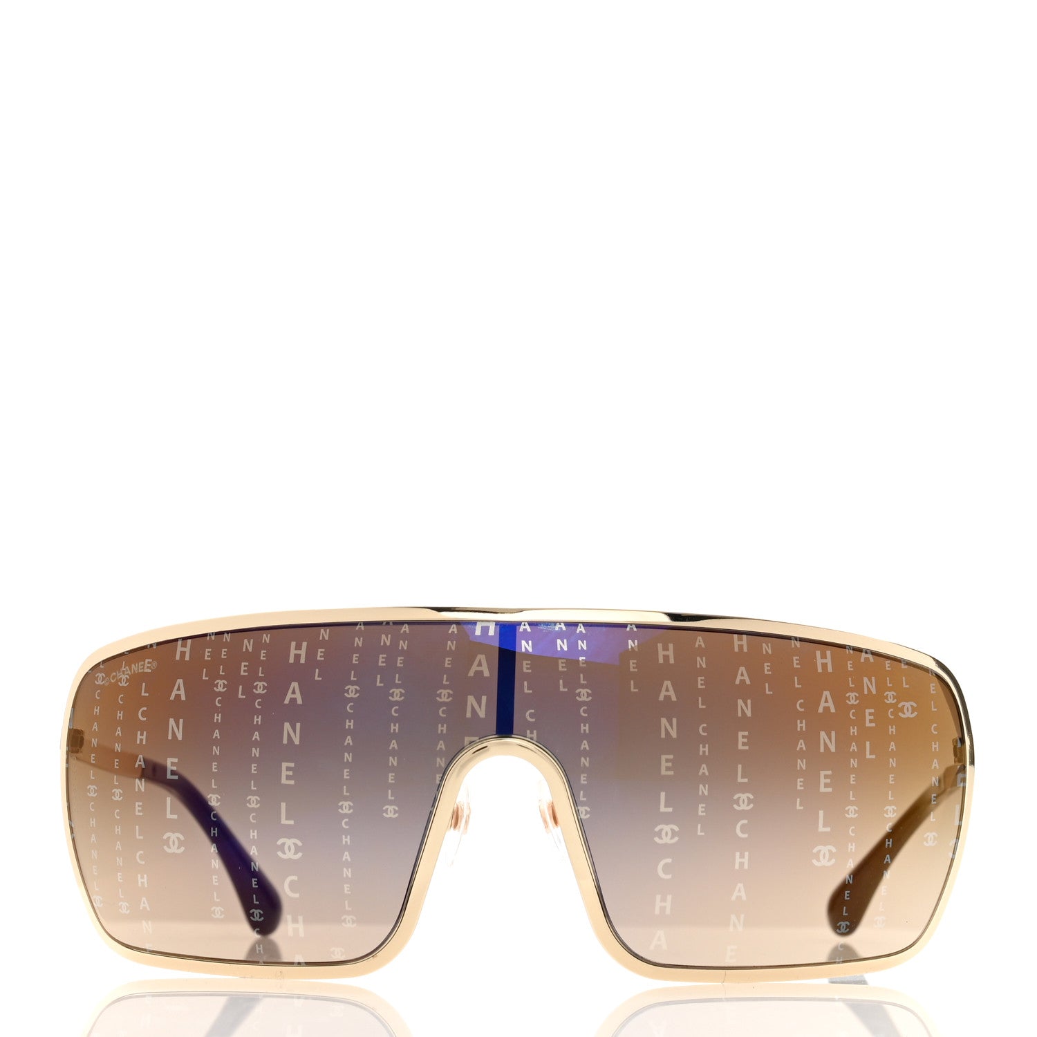 Chanel Metal Shield Runway Sunglasses 71213 Gold 2 of 8