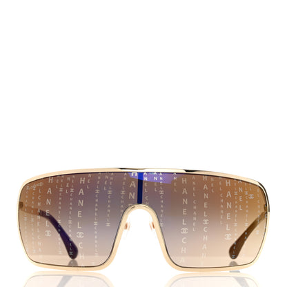 Chanel Metal Shield Runway Sunglasses 71213 Gold 2 of 8