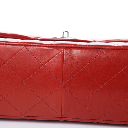Chanel Lambskin Quilted Jumbo Single Flap Red 11 of 18