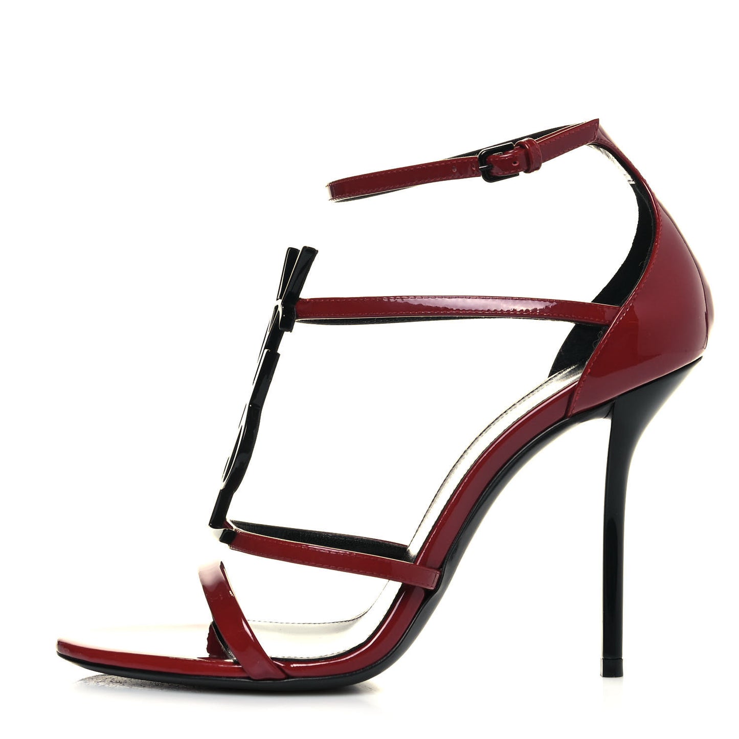 Patent Calfskin Cassandra 100 Sandals 37 Red Laquer