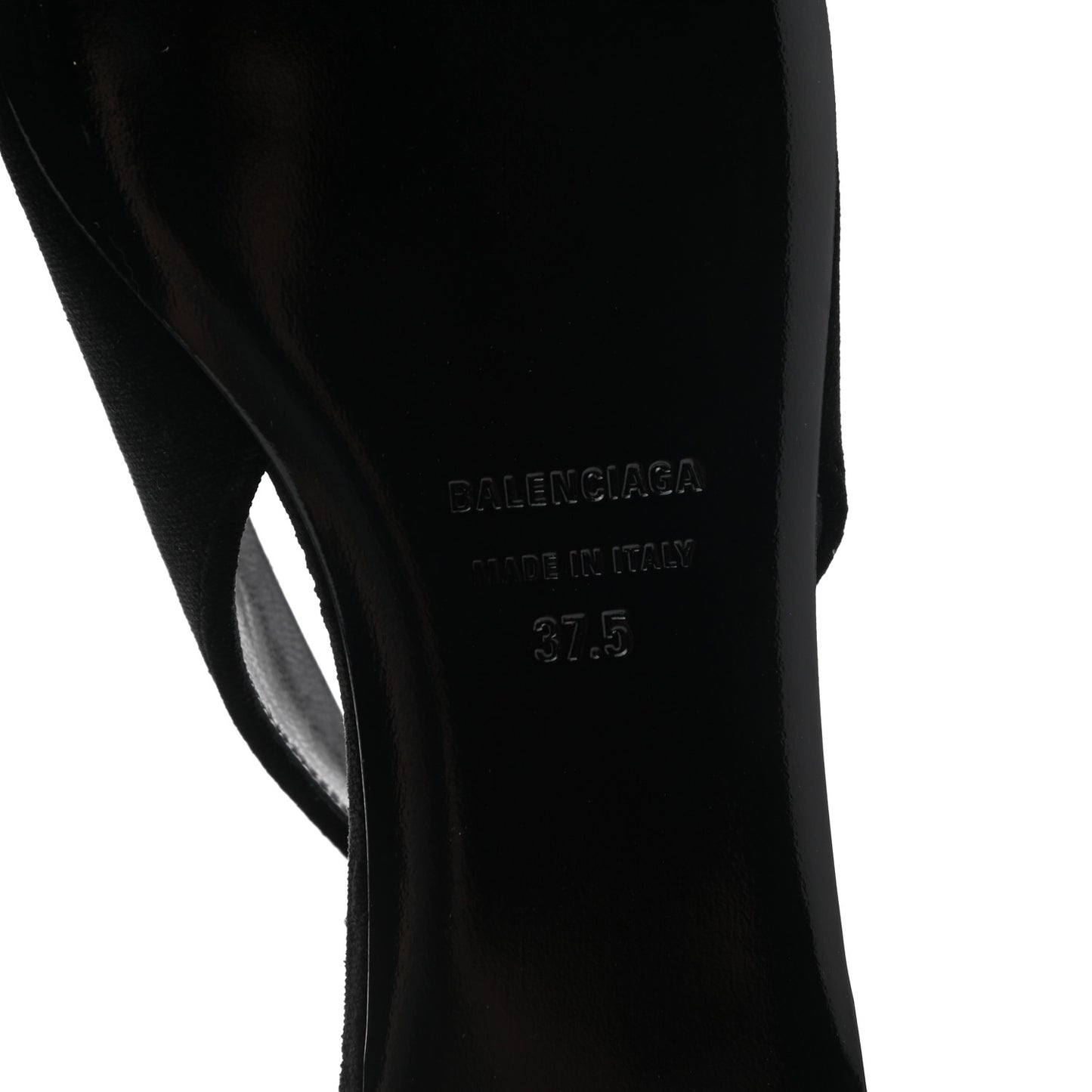 Velvet BB Knife Pointy Toe Slingback Flats 37.5 Black