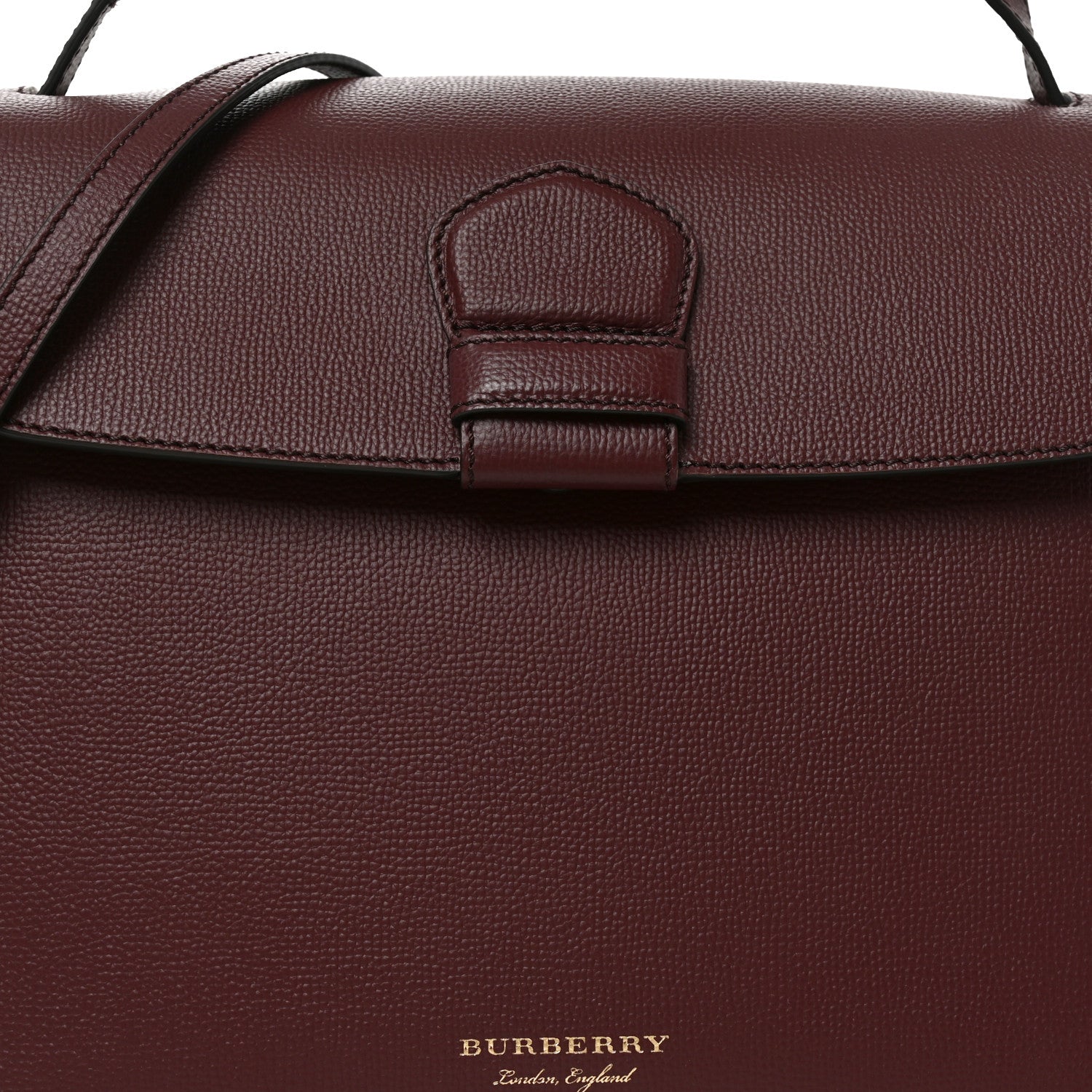 Burberry Derby Calfskin House Check Medium Camberley Mahogany Red 7 of 9