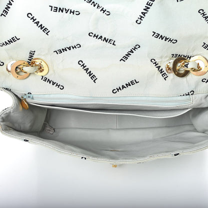 Chanel Canvas Quilted XL Jumbo Single Flap Green 5 of 24
