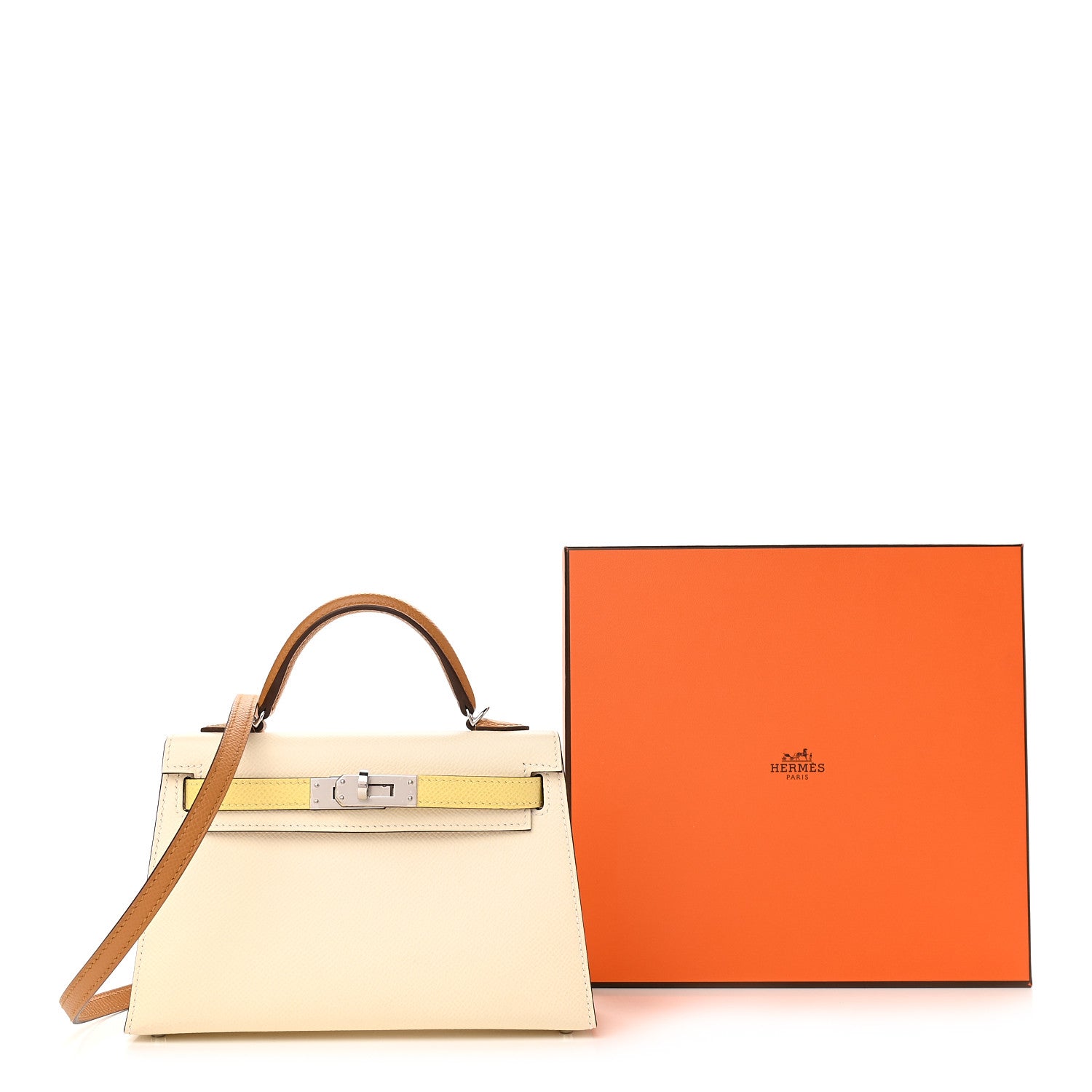 Hermes Epsom Mini Kelly Sellier 20 Nata Jaune Poussin Sesame 10 of 10