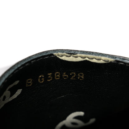 Chanel Lambskin Printed CC Espadrilles 41 Black White 9 of 9