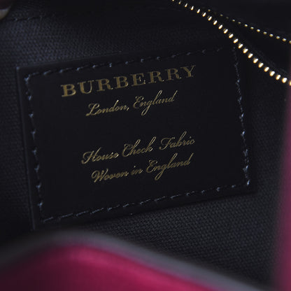 Burberry Grainy Calfskin House Check Small Canterbury Tote Berry Pink 6 of 12