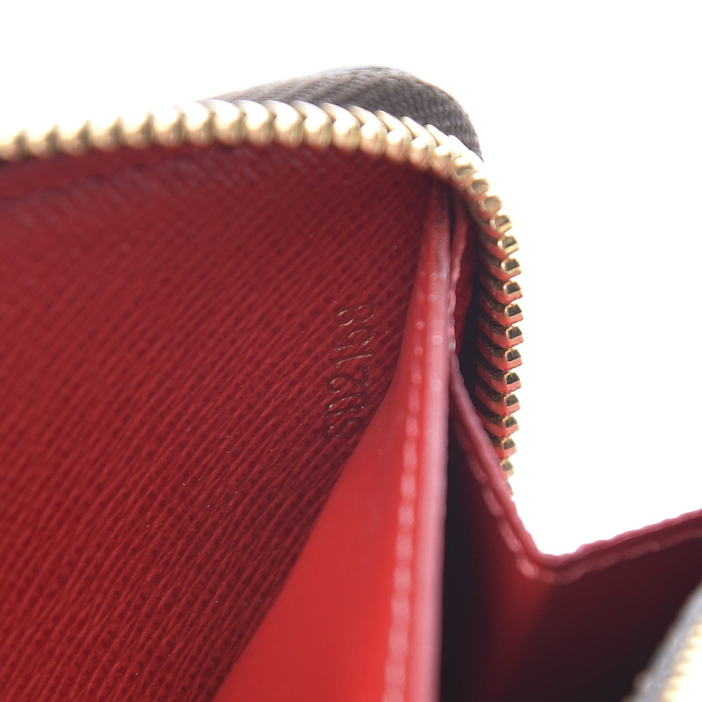 Damier Ebene Clemence Wallet Cherry