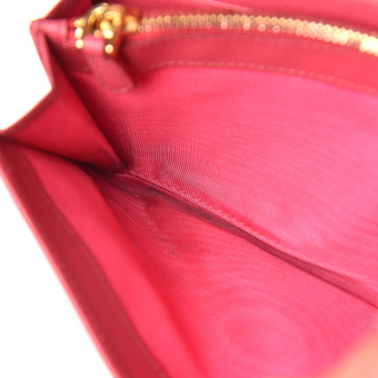 Prada Saffiano Bow Continental Wallet Peonia 9 of 9
