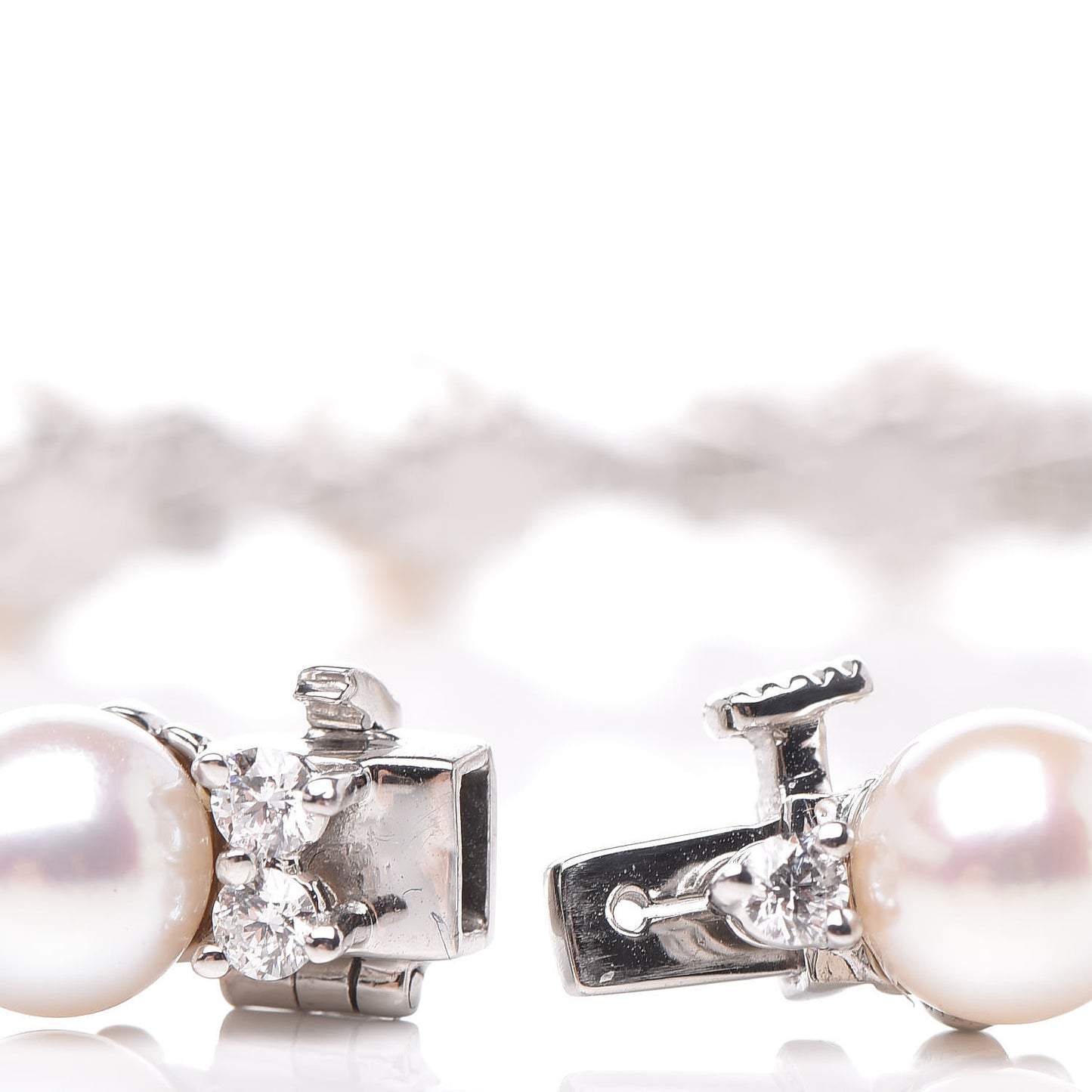Platinum Diamond Akoya Pearl 6.5-7mm Aria Bracelet