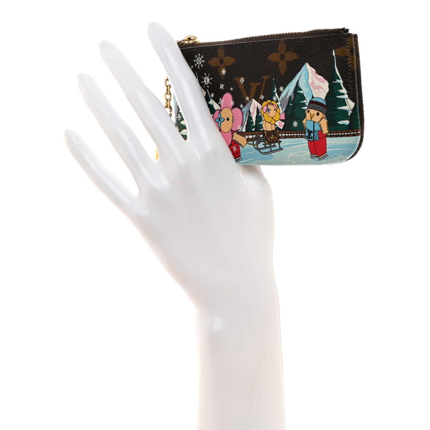 Monogram 2023 Christmas Animation Alpine Key Pouch Pink