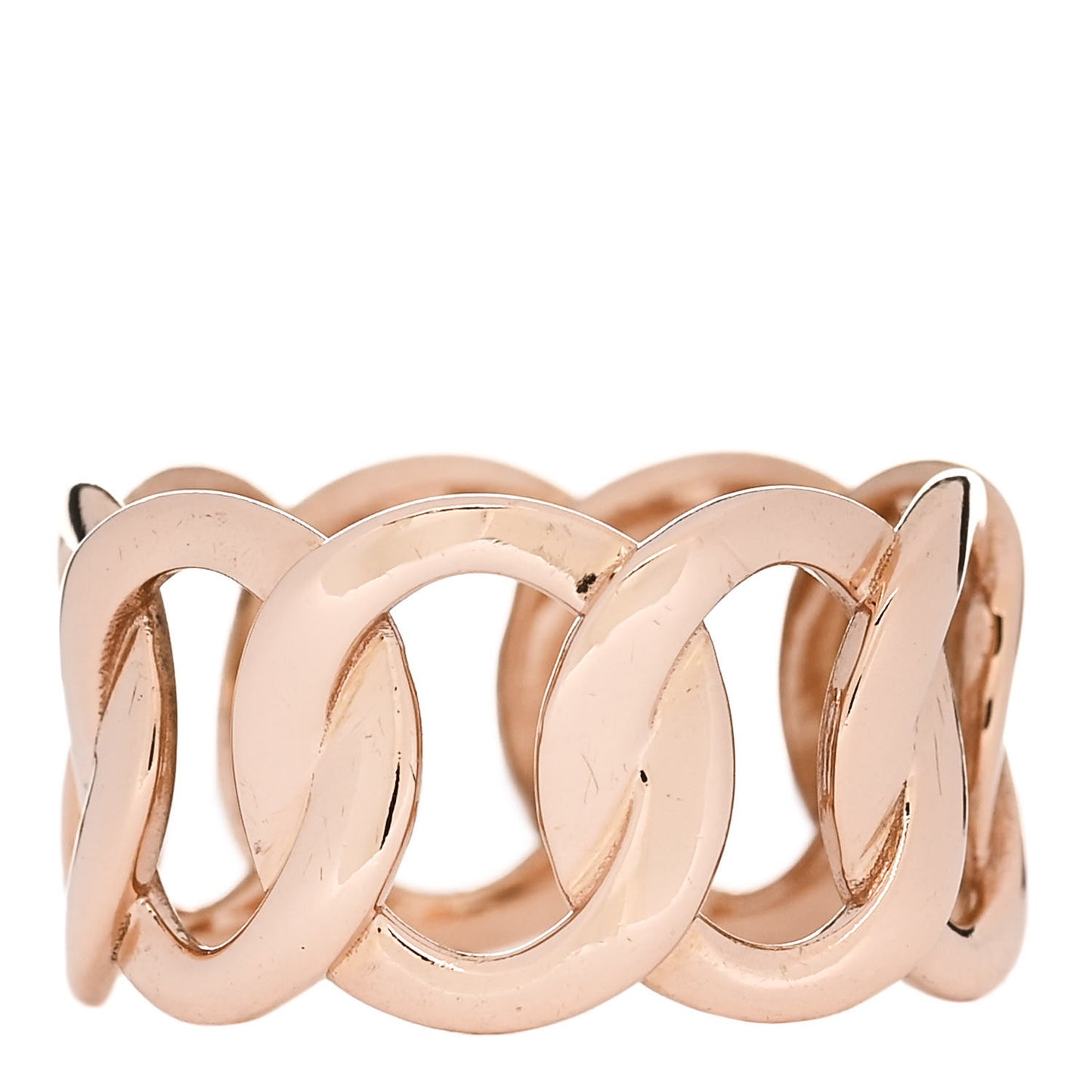 18K Rose Gold Brera Chain Ring 55 7.25
