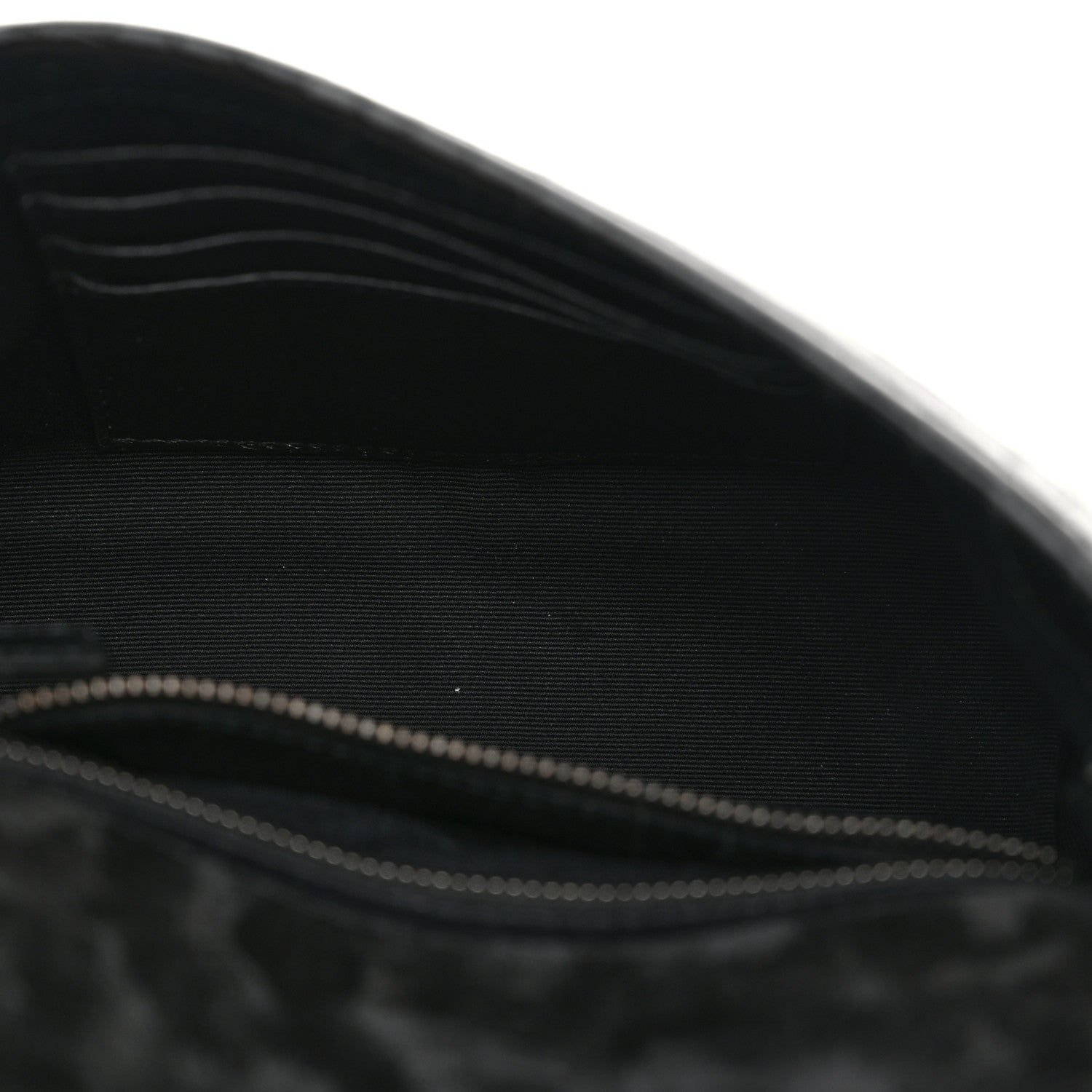 Saint Laurent Crocodile Embossed Lambskin Matelasse Monogram Niki Chain Wallet Black 5 of 10