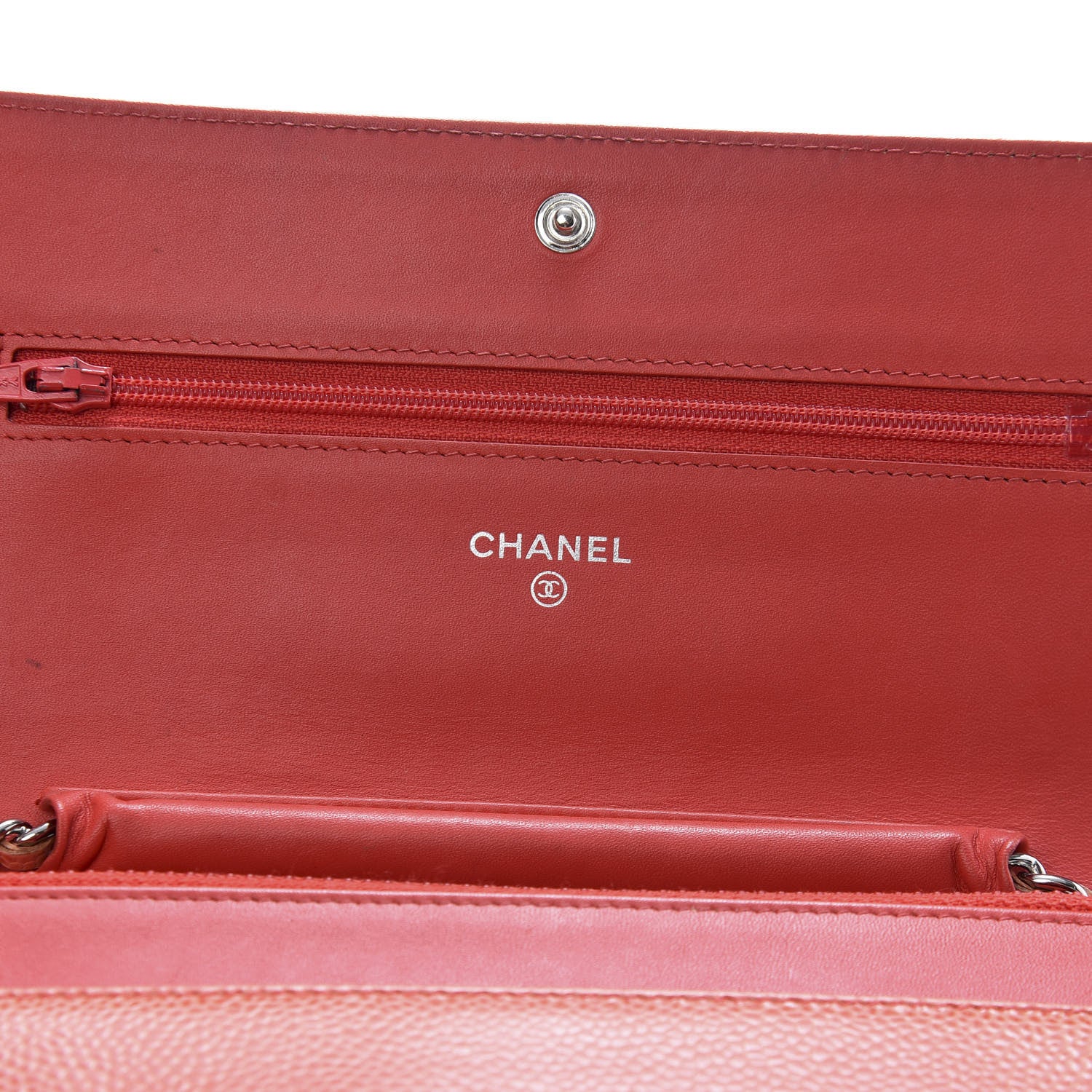 Chanel Caviar Timeless CC Wallet On Chain WOC Pink 11 of 24