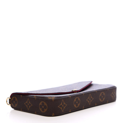 Louis Vuitton Monogram Pochette Felicie Chain Wallet Fuchsia 4 of 7