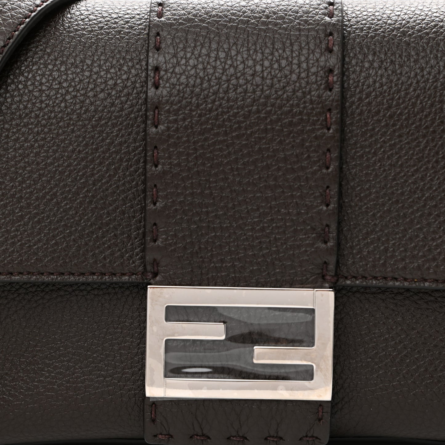 Calfskin Romano Selleria Belt Baguette Bag Ebano