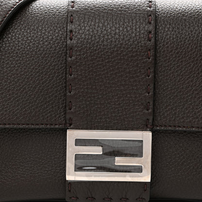 Fendi Calfskin Romano Selleria Belt Baguette Bag Ebano 9 of 11