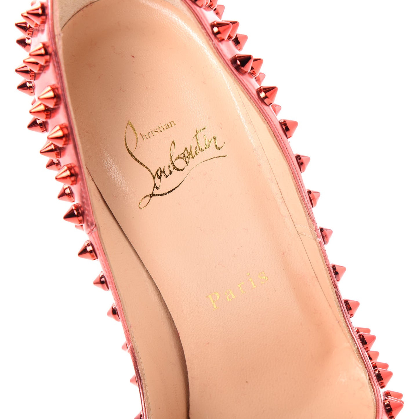 Metallic Patent Follies Spikes 120 Pumps 36.5 Red