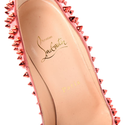 Christian Louboutin Metallic Patent Follies Spikes 120 Pumps 36.5 Red 8 of 12