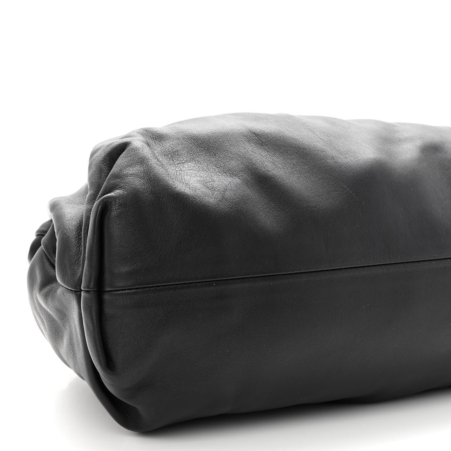 Smooth Butter Calf The Pouch Oversized Clutch Black