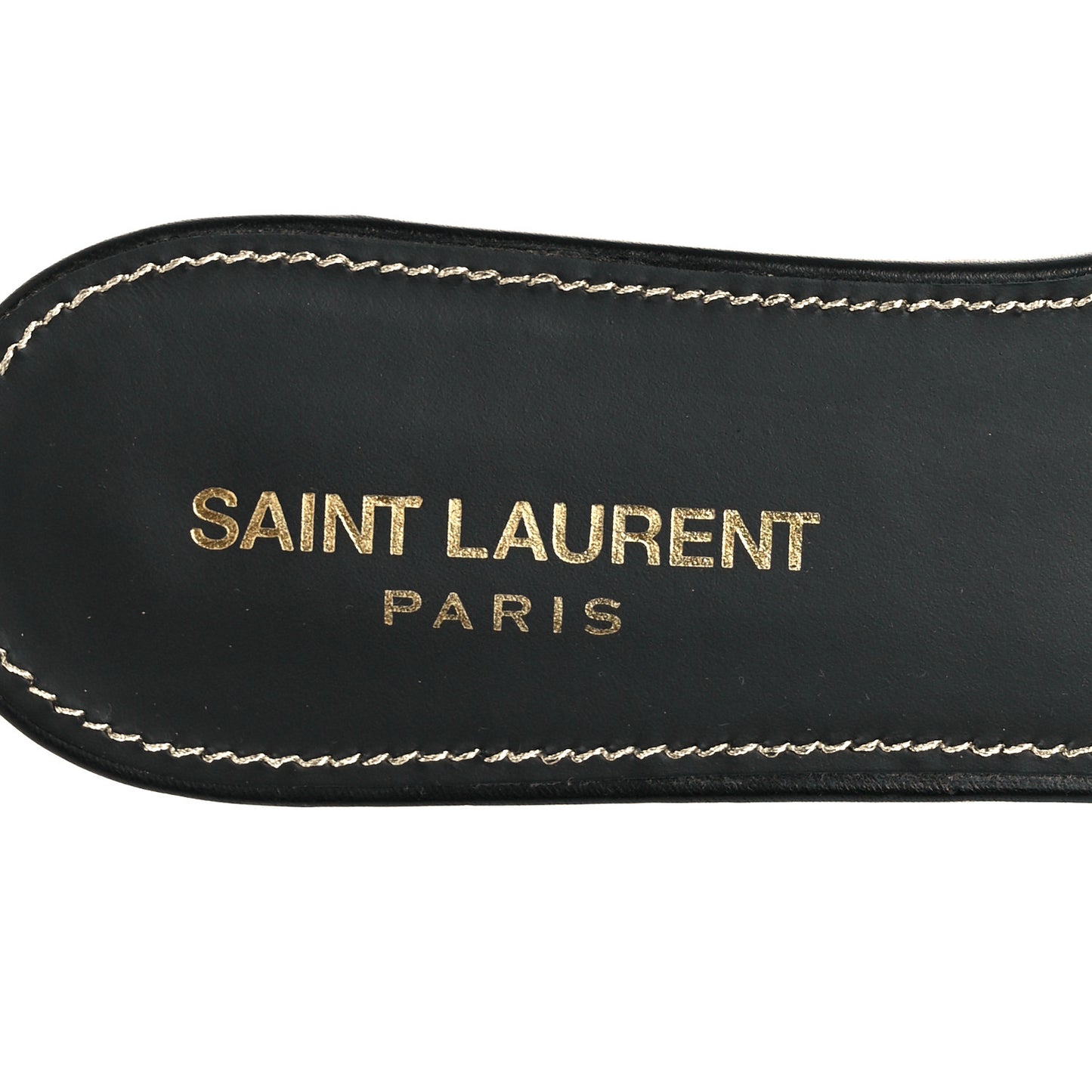 Calfskin Tribute 05 Slide Sandals 37.5 Black