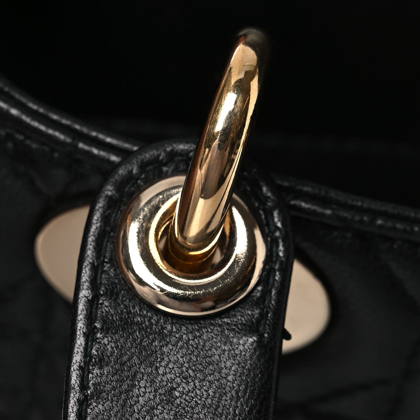 Lambskin Cannage Mini Lady Dior Black