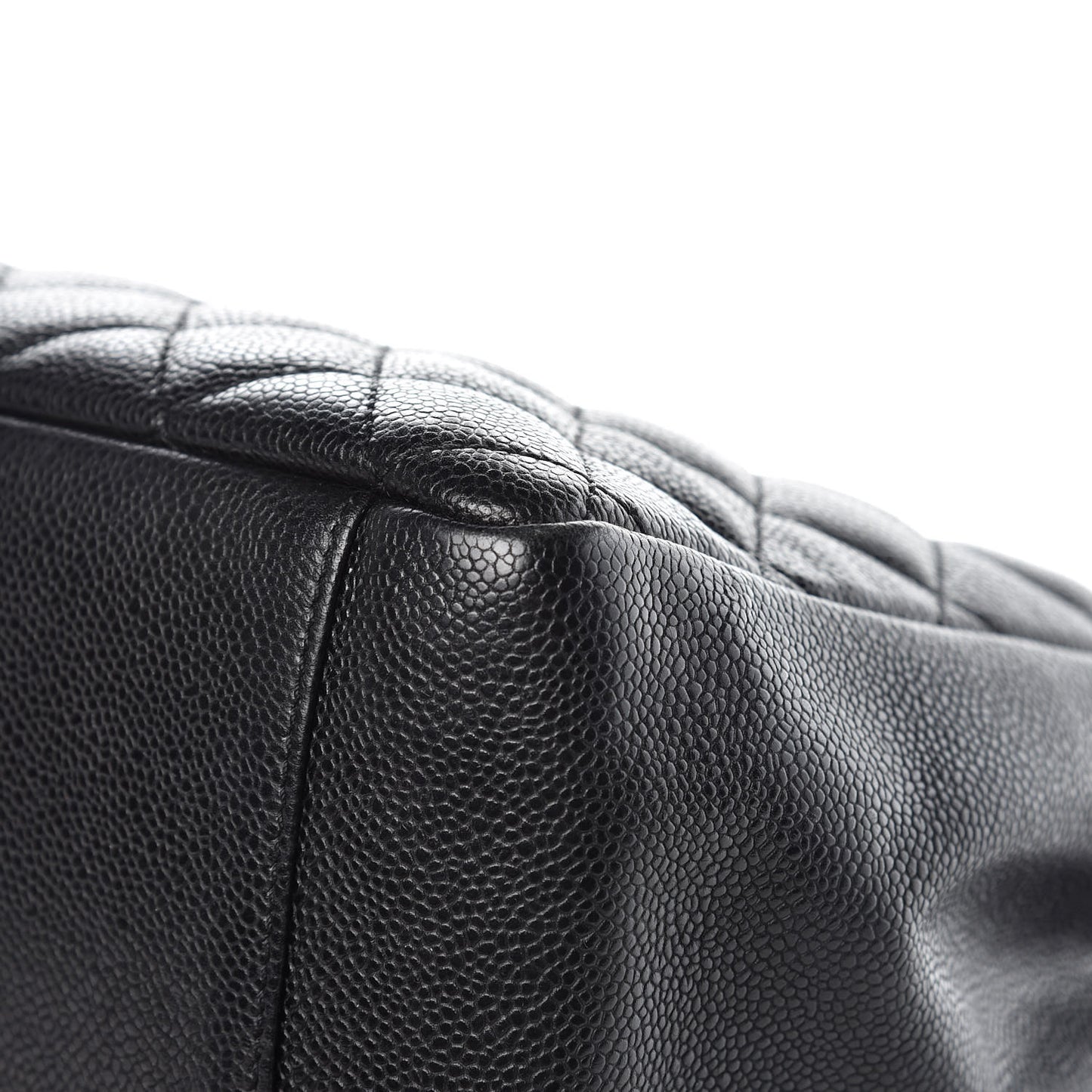 Caviar Quilted Grand Shopping Tote GST Black