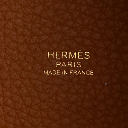 Hermes Taurillon Clemence Picotin Lock 22 MM Gold 6 of 12