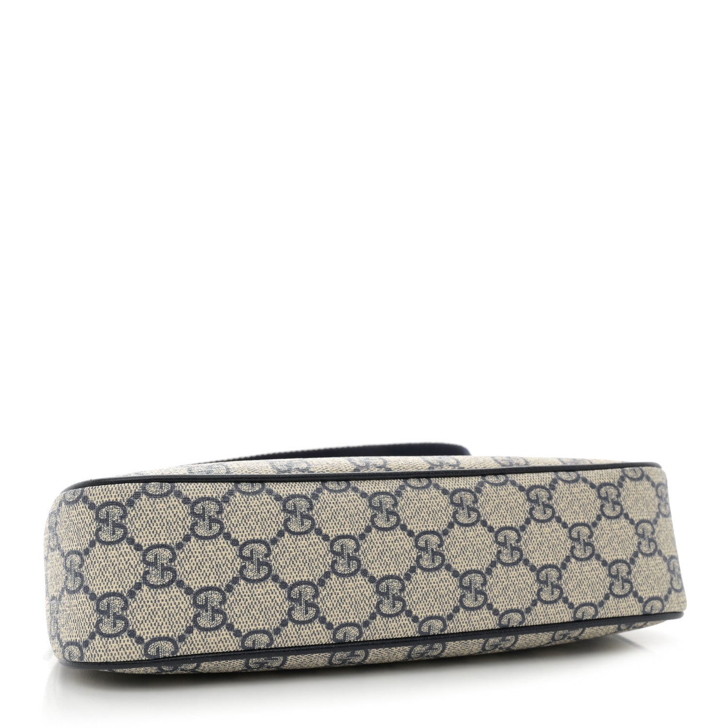 Gucci GG Supreme Monogram Textured Dollar Calfskin Web Small Ophidia GG Handbag Beige Blue 4 of 10