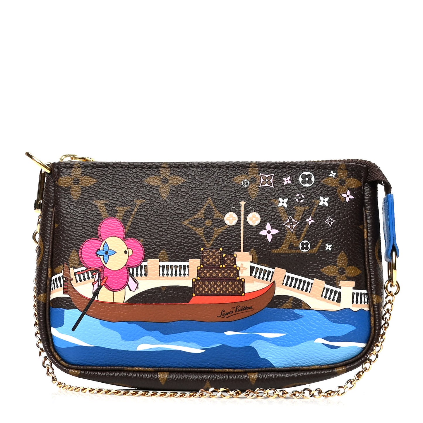 Monogram 2019 Christmas Animation Mini Venice Pochette Accessories Blue