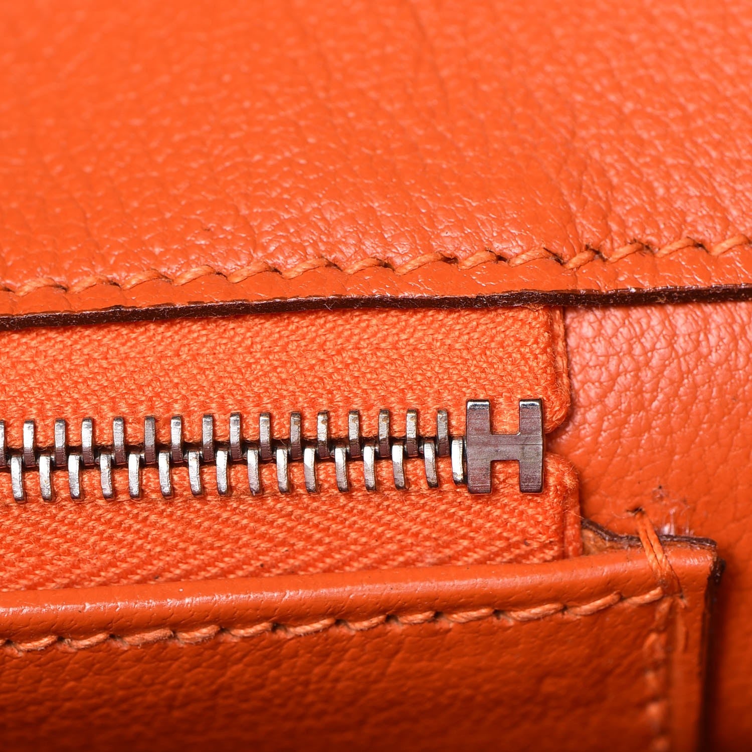 Hermes Ostrich Birkin 35 Orange 11 of 33