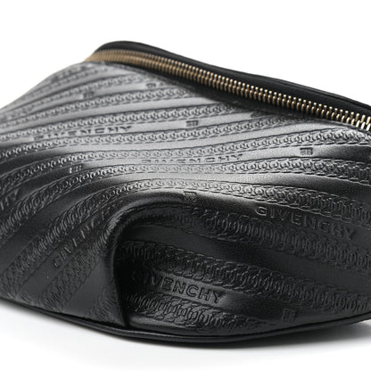 Givenchy Calfskin Chain Embossed Bond Belt Bag Black 6 of 11