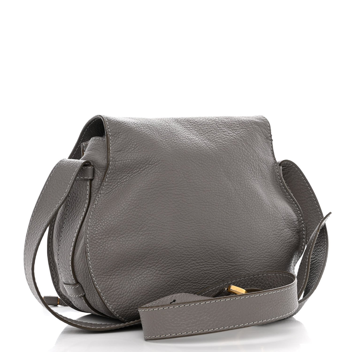 Chloe Calfskin Medium Marcie Round Crossbody Bag Cashmere Grey 3 of 23