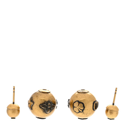 Christian Dior Metal Bee Mise En Dior Tribal Earrings Gold 3 of 5