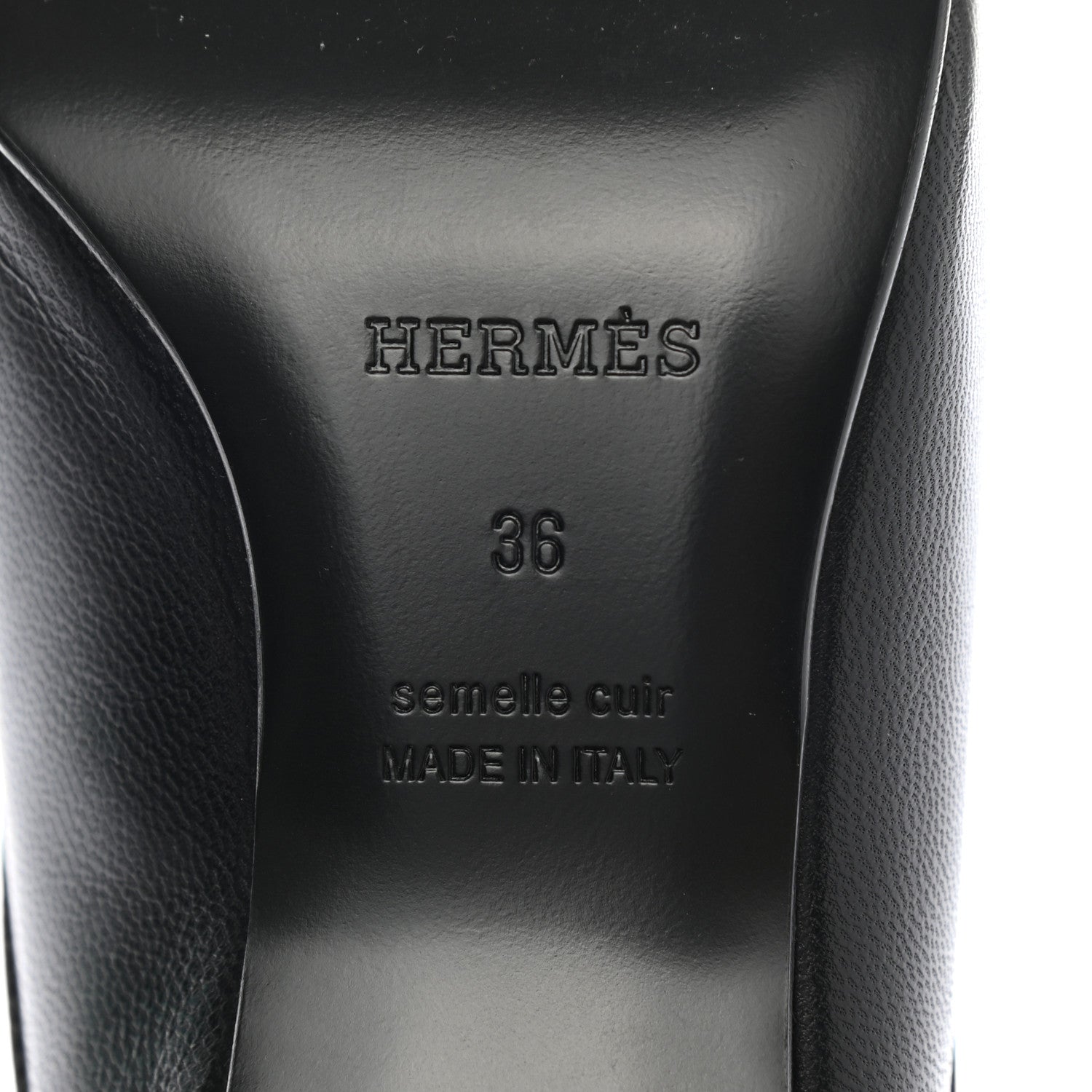 Hermes Goatskin Diane Mules 36 Black 6 of 9