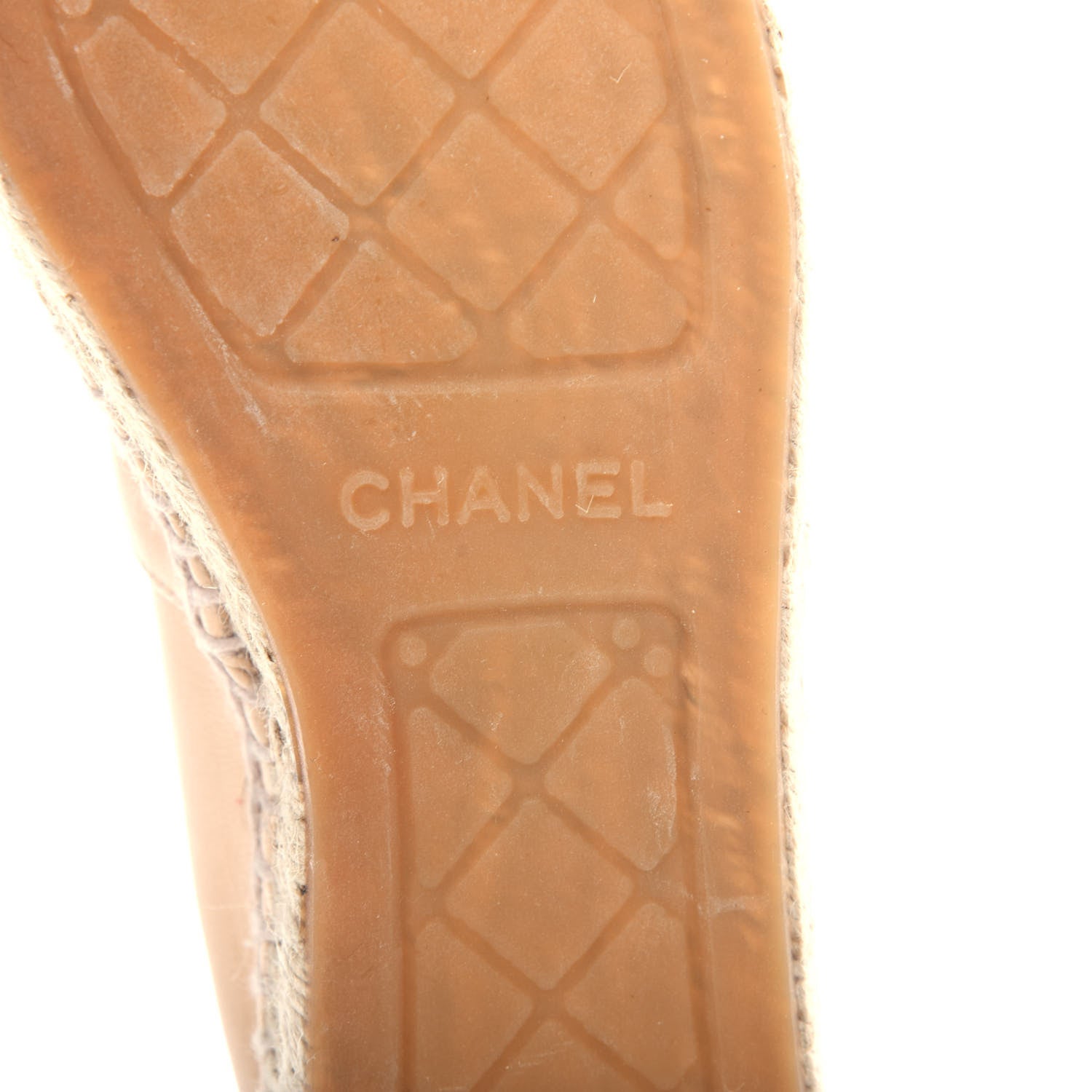 Chanel Lambskin CC Espadrilles 39 Beige Black 9 of 11