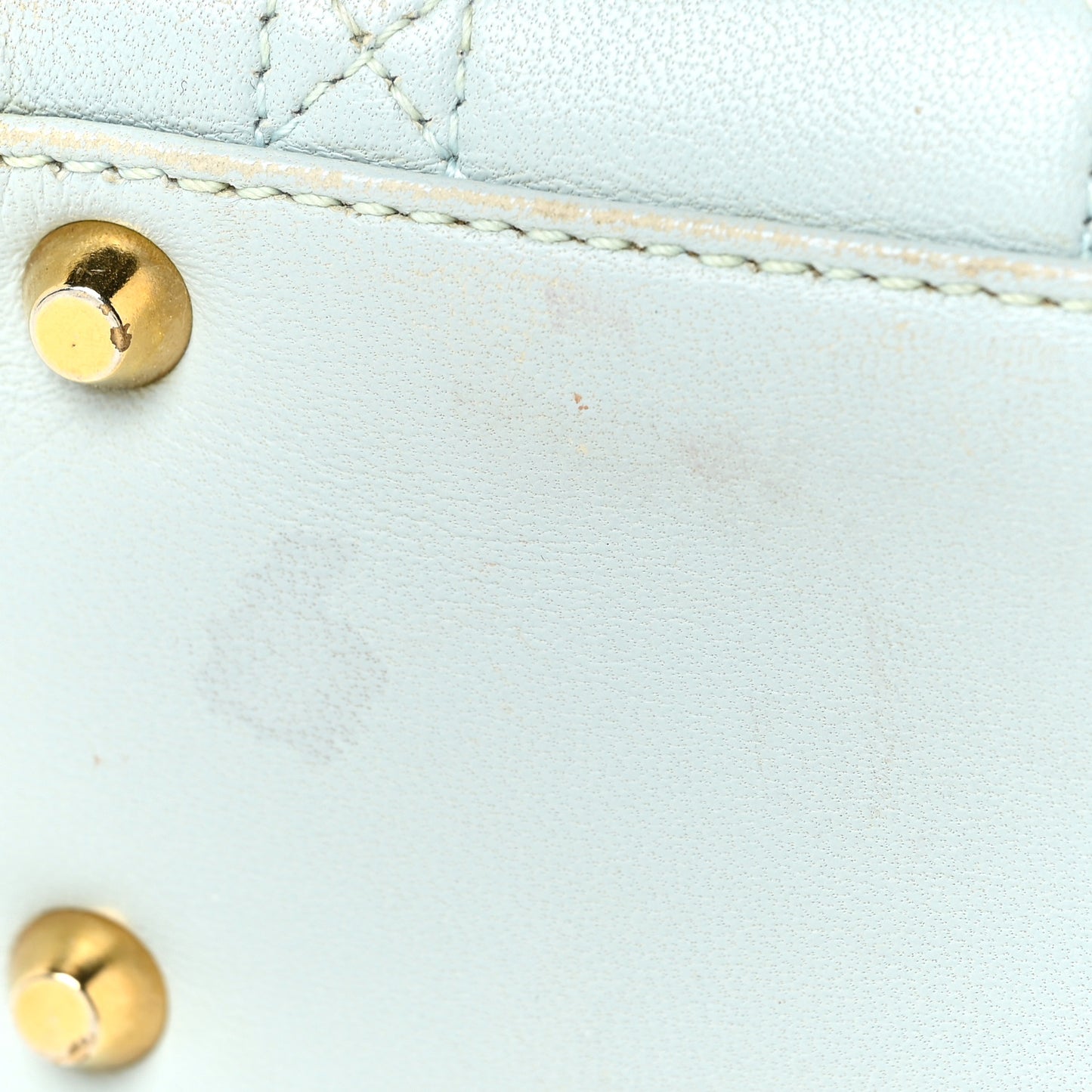 Lambskin Cannage Mini Lady Dior Light Blue