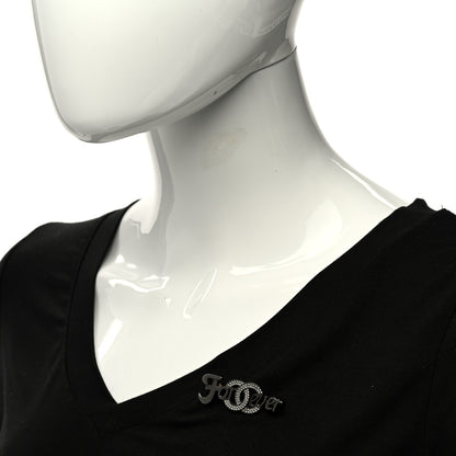 Chanel Metal Crystal Forever CC Brooch Silver 2 of 4
