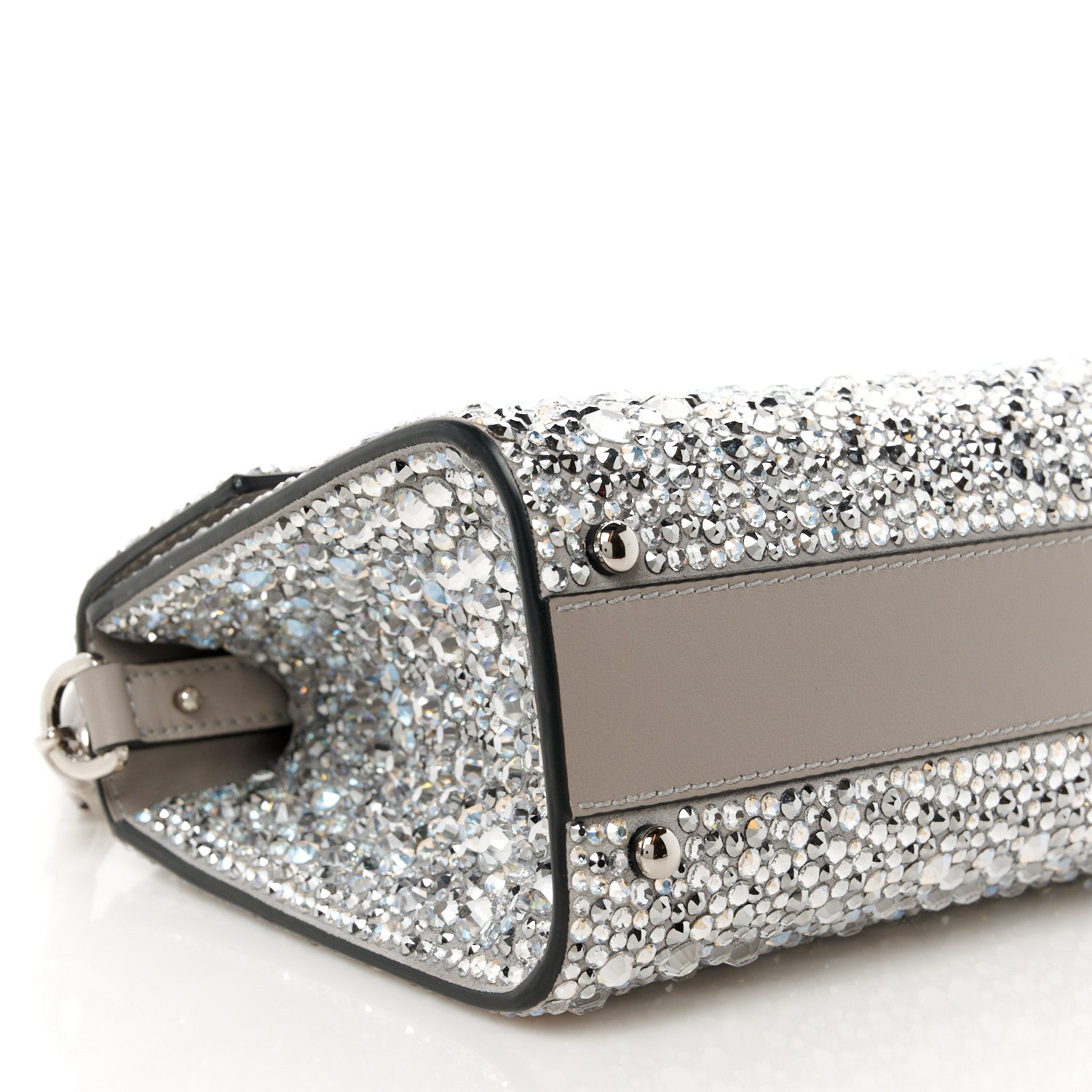 Valentino Garavani Crystal Embroidered Mini Vsling Top Handle Bag Silver 9 of 11