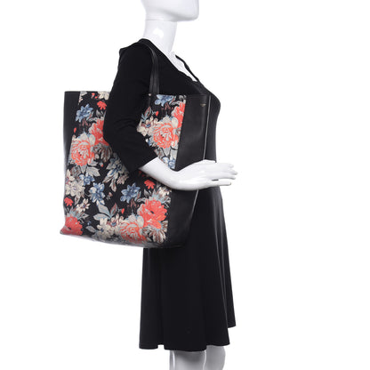 Celine Lambskin Floral Printed Vertical Cabas Potiron 3 of 12