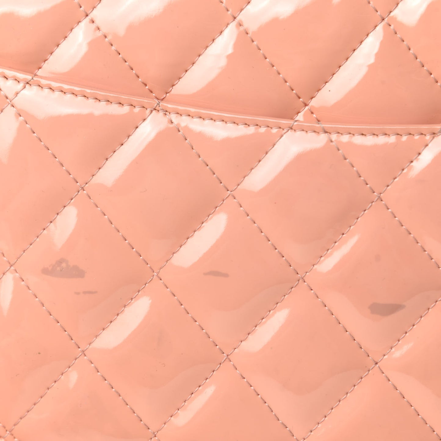 Patent Quilted Jumbo Double Flap Pink