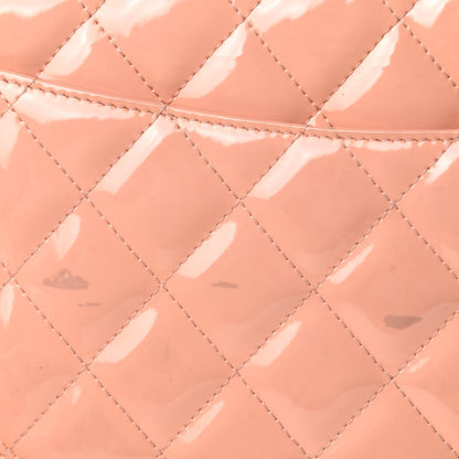Chanel Patent Quilted Jumbo Double Flap Pink 12 of 18