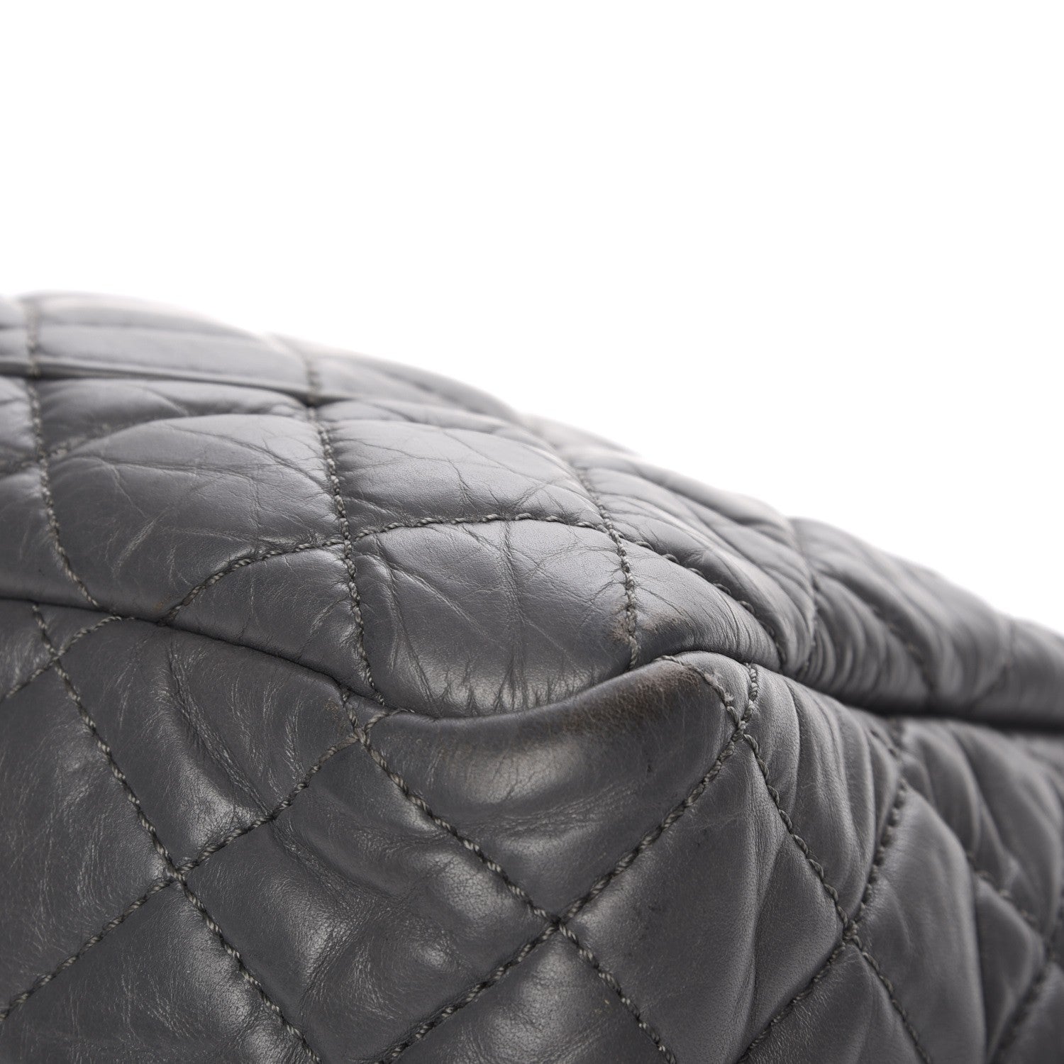 Chanel Aged Calfskin Reissue Medium Camera Case Gray 12 of 12