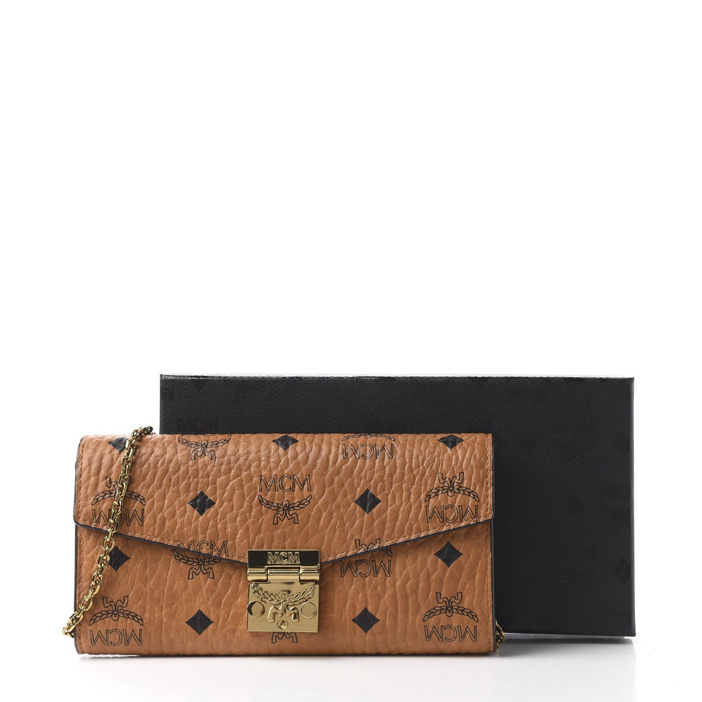 Visetos Large Patricia Wallet On Chain Cognac